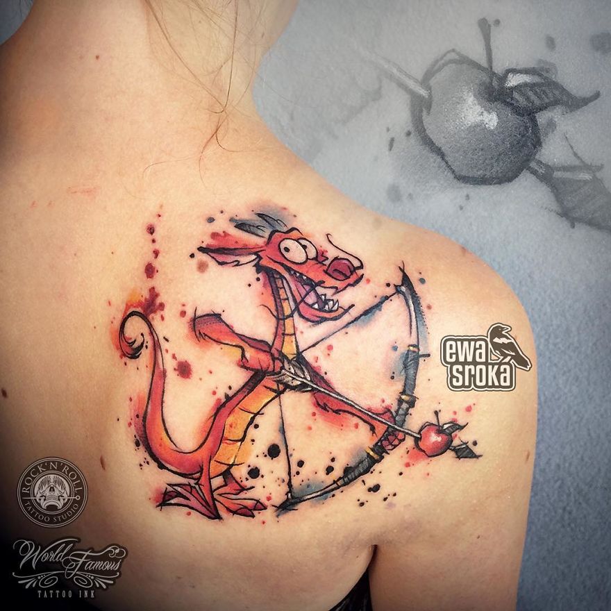 A Great Gallery About Watercolor Tattoos By Ewa Sroka!
