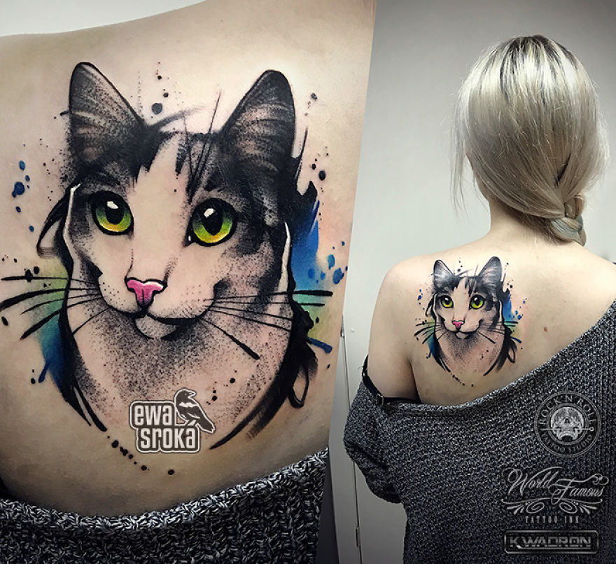 A Great Gallery About Watercolor Tattoos By Ewa Sroka!