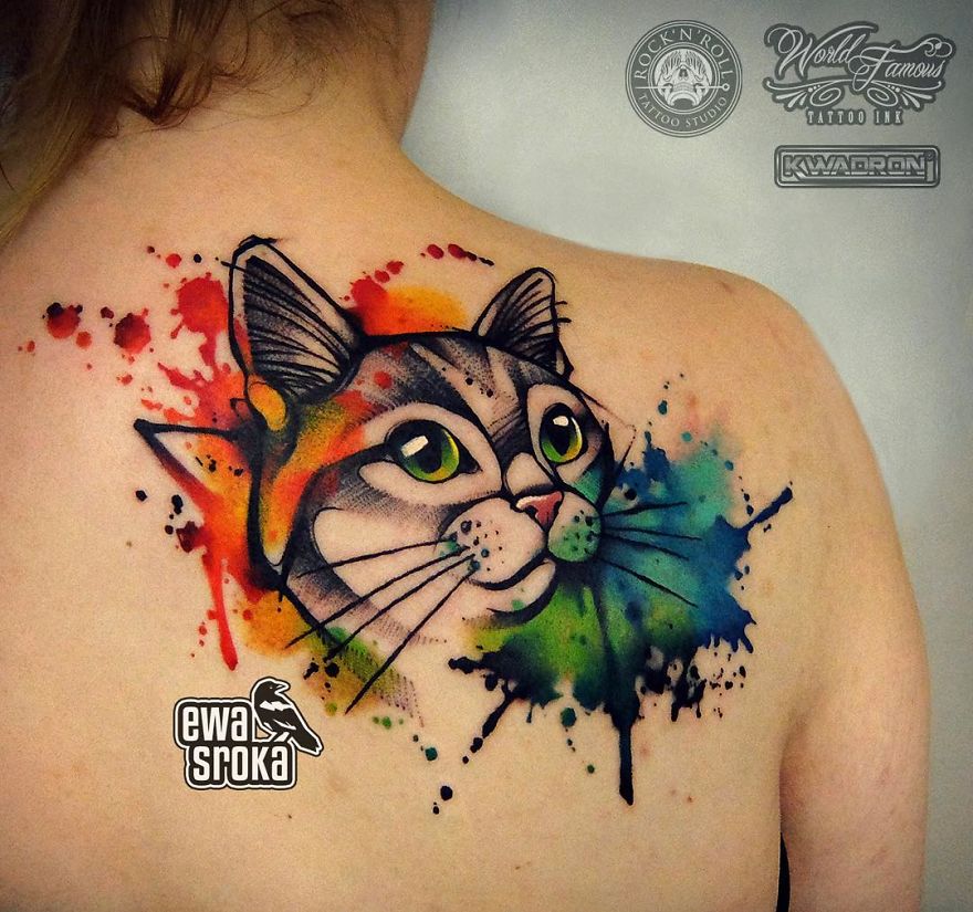 A Great Gallery About Watercolor Tattoos By Ewa Sroka!