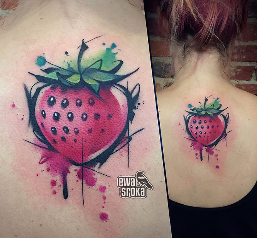 A Great Gallery About Watercolor Tattoos By Ewa Sroka!