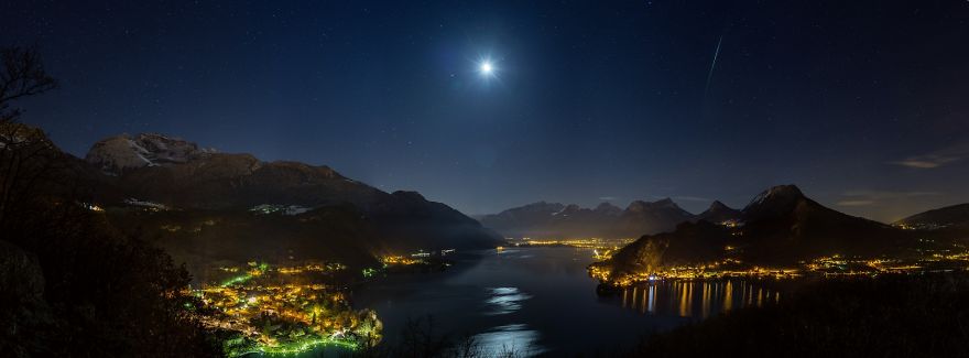 Iridium Over Annecy Lake ©2014 Philippe Jacquot