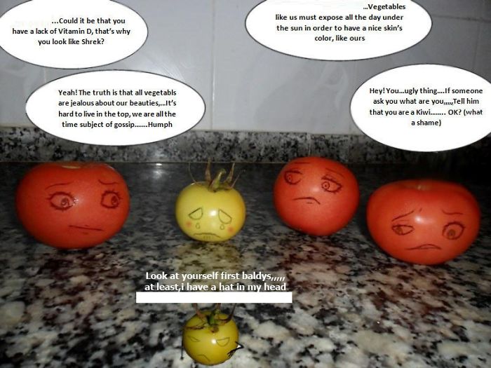 Here Is A Discussion Between A So Called Fruits, That Most Of People Class It As A Vegetables......................and The Audacity To Think That They Are Better Than Kiwi