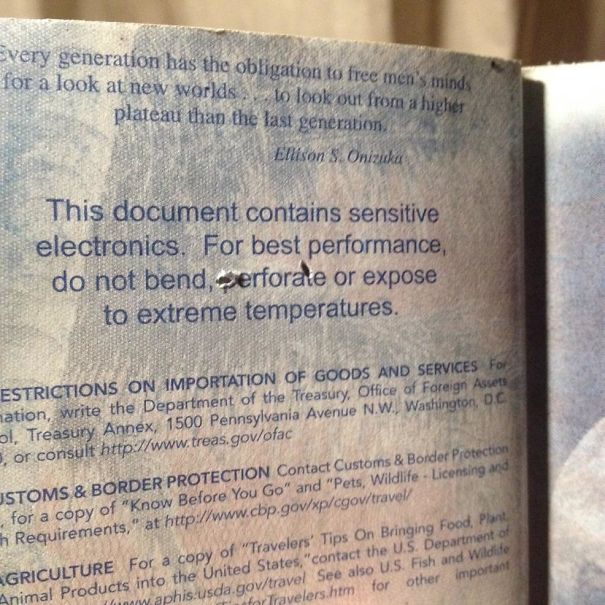 A Bureaucrat Stapled Documents To This Exact Spot On My Passport. He Gets It
