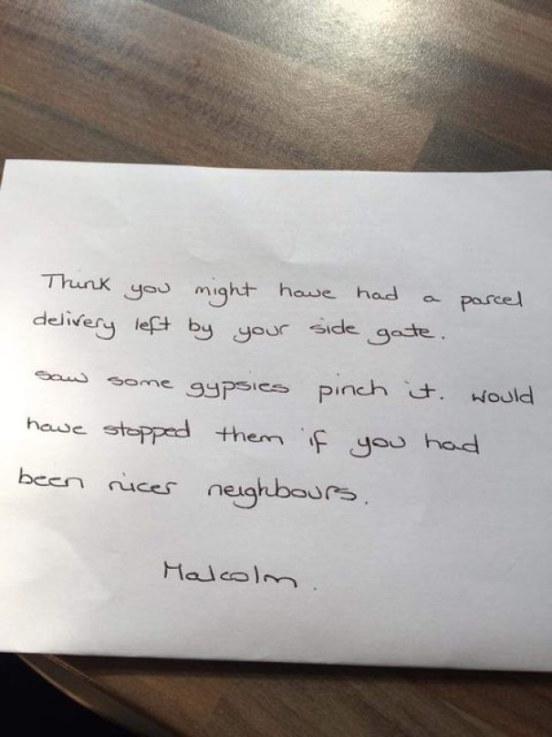 A Friend Of Mine Has Received This Note From The Guy Next Door