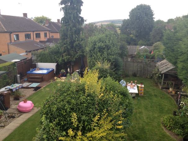 Dads Homemade Jacuzzi Vs Next Door Neighbours. Speechless