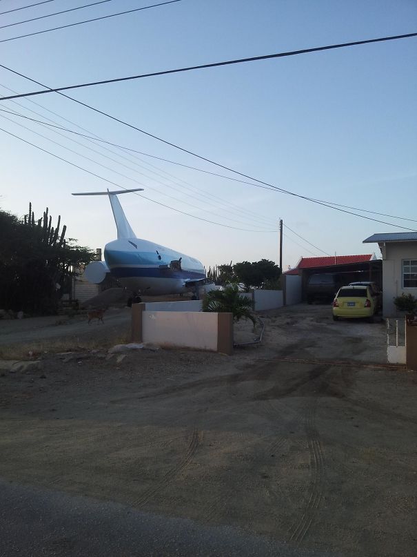 This Guy Has A Full Sized Plane In His Driveway