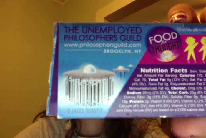 While We're Doing Cool Barcodes. Here's The One On My Einstein's Energy Bar