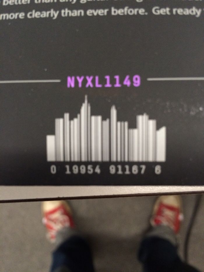 The Barcode On These Guitar Strings Is A Skyline