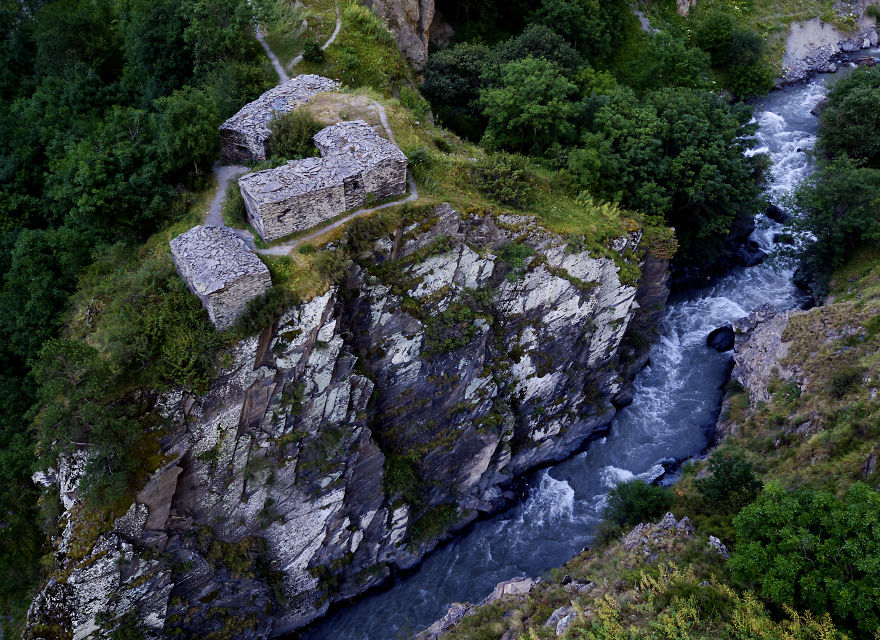 Crypts On A Clifftop 1 Kilometer From The Border With Chechnya