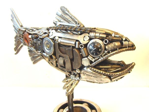 I Create Unique Sculptures From Various Metal Items I Create Unique Sculptures From Various Metal Items