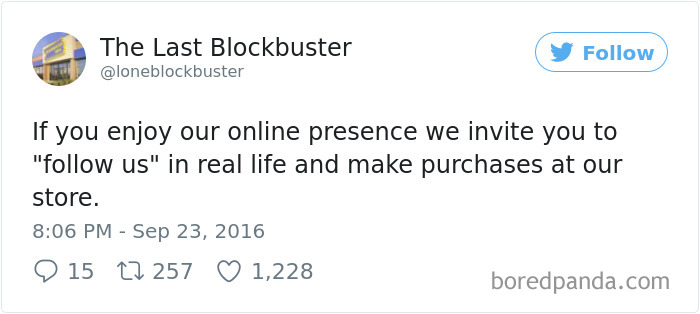 The Last Blockbuster Tweets