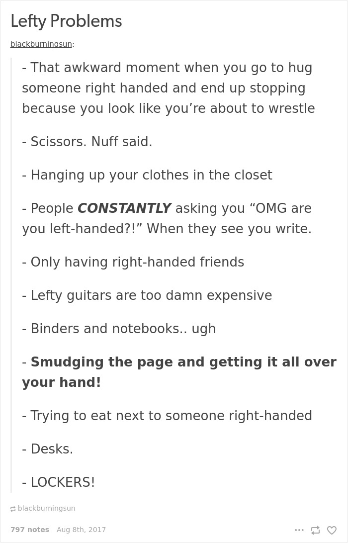 Funny-left-handers-problems