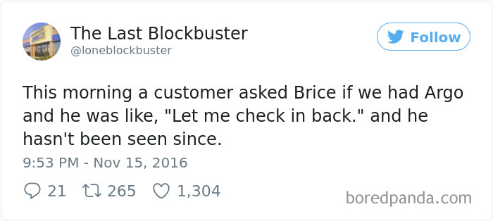 The Last Blockbuster Tweets