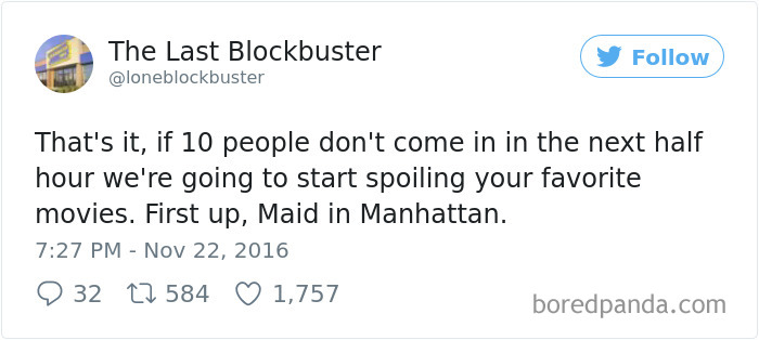 The Last Blockbuster Tweets