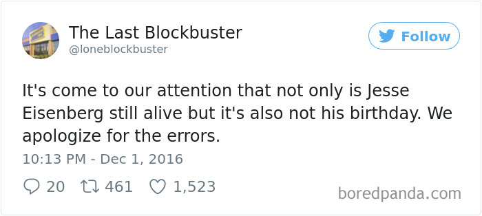 The Last Blockbuster Tweets