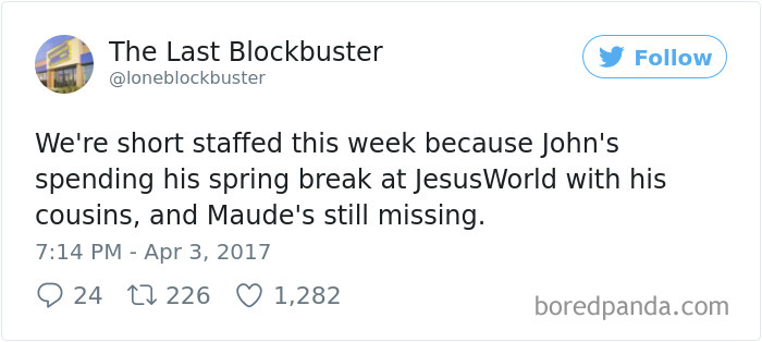 The Last Blockbuster Tweets