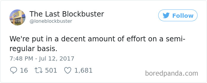 The Last Blockbuster Tweets