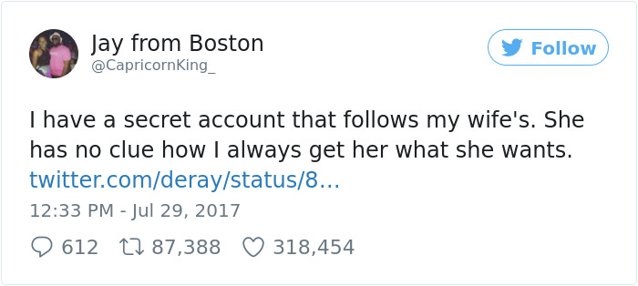 Husband Secretly Follows His Wife's Pinterest Account For Years, Always Gets Her The Most Perfect Gift Husband Secretly Follows His Wife's Pinterest Account For Years, Always Gets Her The Most Perfect Gift