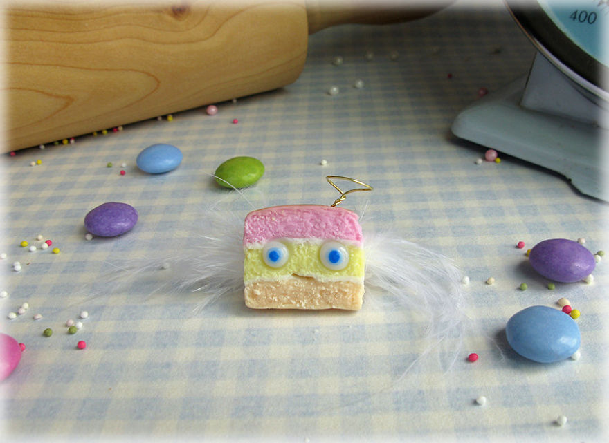 I Make Silly Pun Inspired Polymer Clay Cake And Confectionery Jewellery