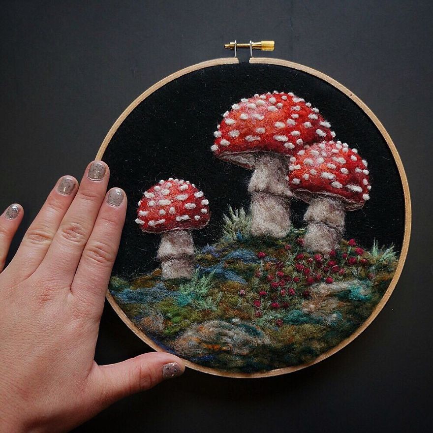 Artist Draws Realistic Portraits Using Embroidery Technique