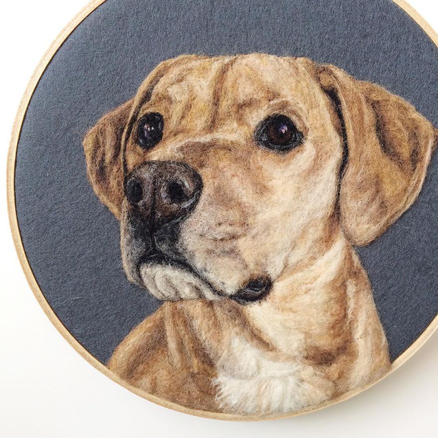 Artist Draws Realistic Portraits Using Embroidery Technique