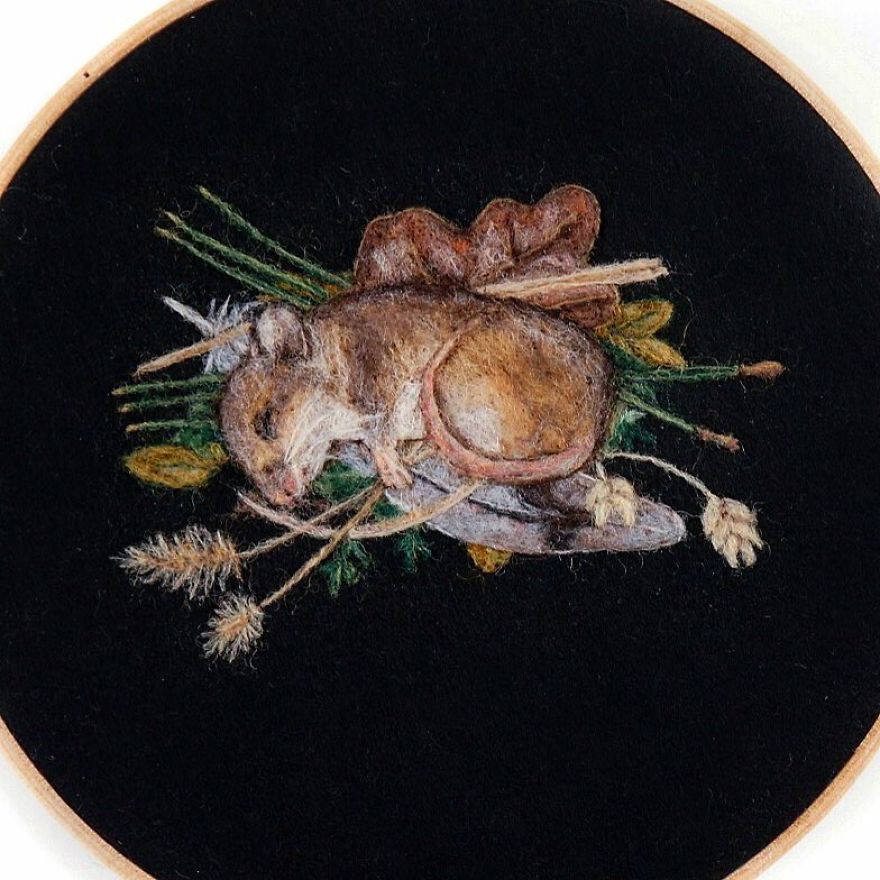 Artist Draws Realistic Portraits Using Embroidery Technique