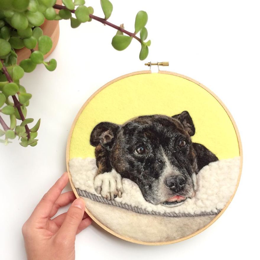 Artist Draws Realistic Portraits Using Embroidery Technique