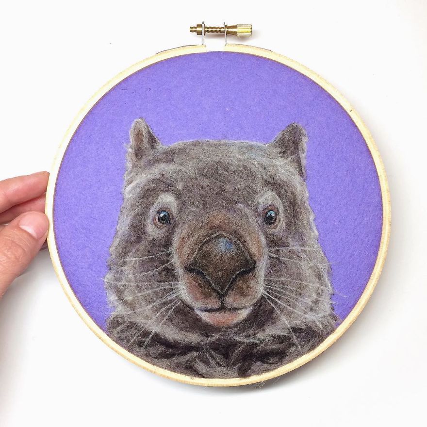 Artist Draws Realistic Portraits Using Embroidery Technique