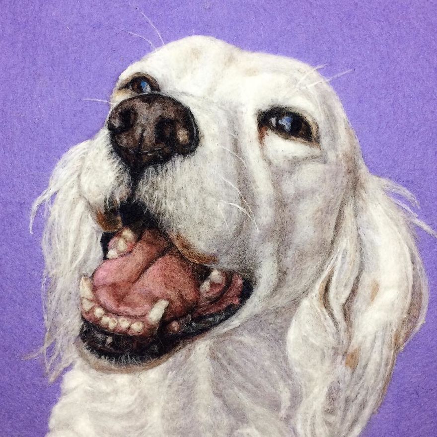 Artist Draws Realistic Portraits Using Embroidery Technique