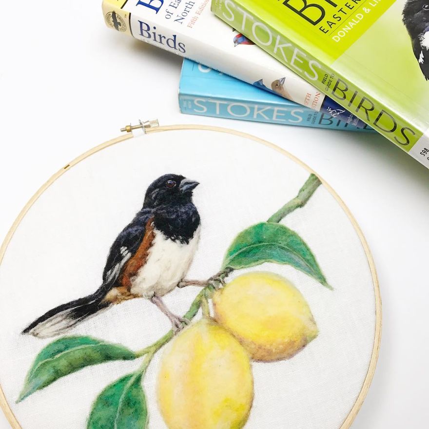 Artist Draws Realistic Portraits Using Embroidery Technique