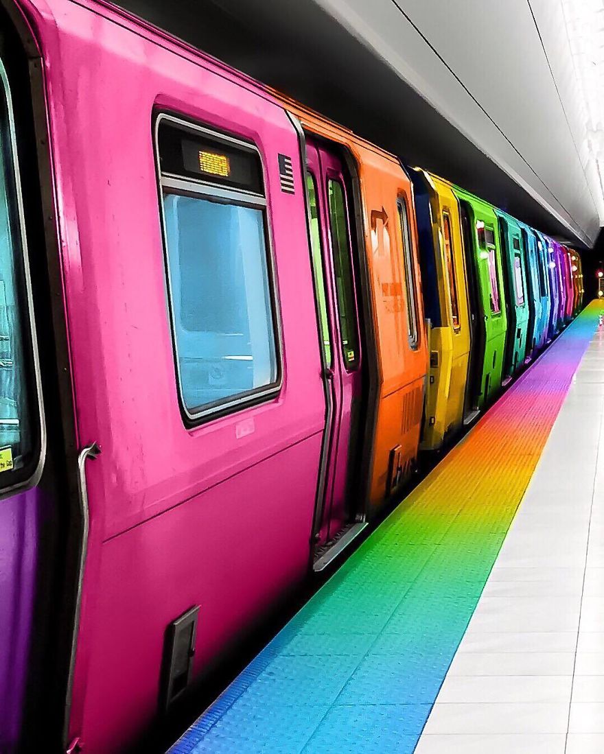 New York Artist Covers Everything In Rainbow Colors Gets Amazing Results.