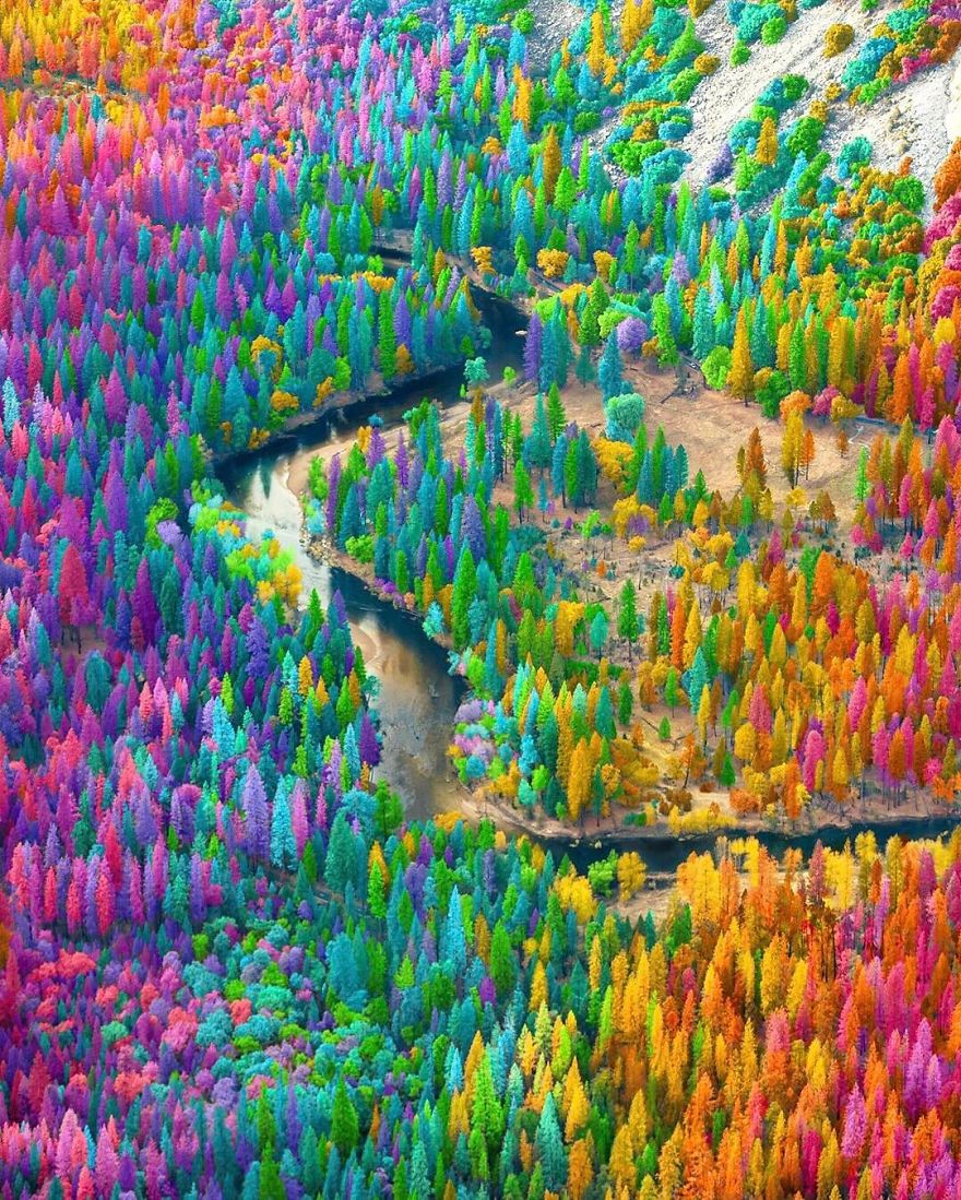 New York Artist Covers Everything In Rainbow Colors Gets Amazing Results.