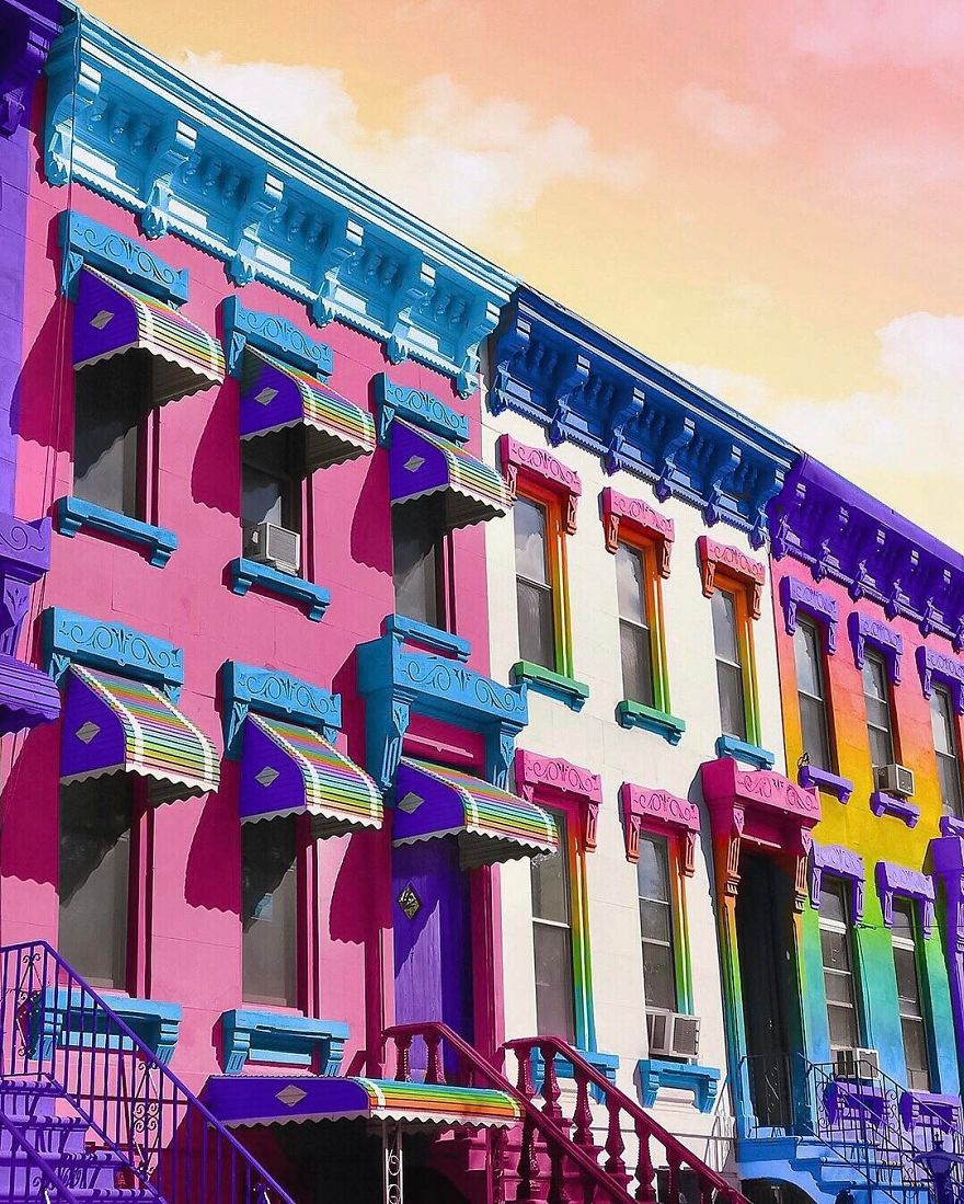 New York Artist Covers Everything In Rainbow Colors Gets Amazing Results.