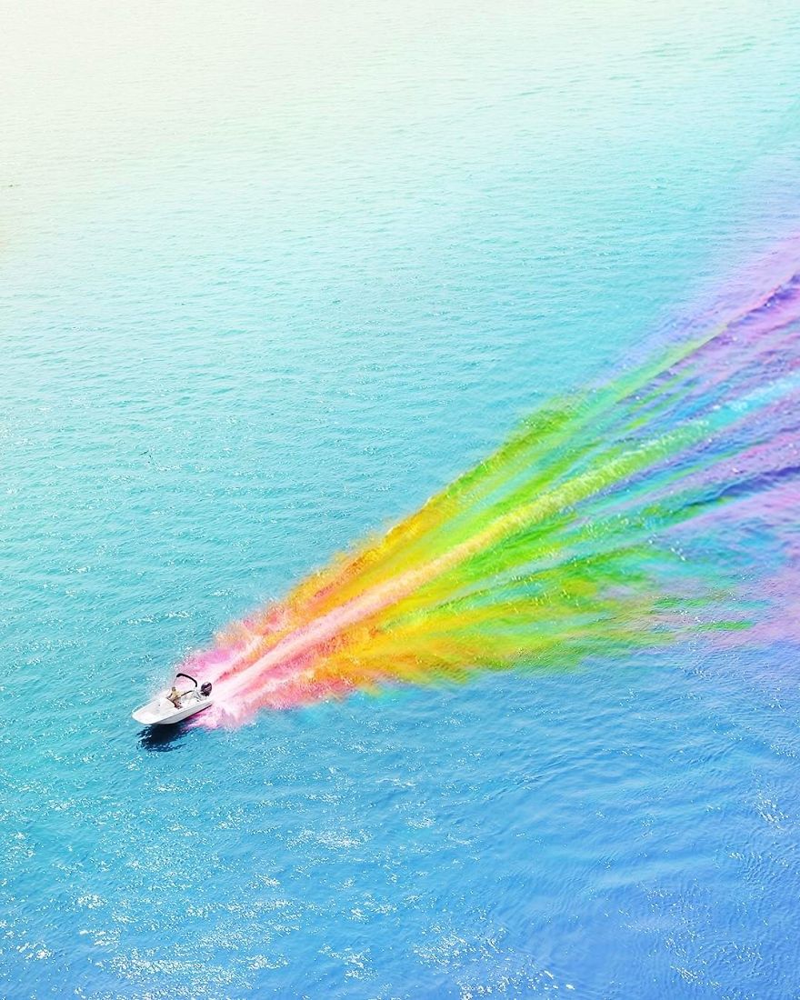 New York Artist Covers Everything In Rainbow Colors Gets Amazing Results.