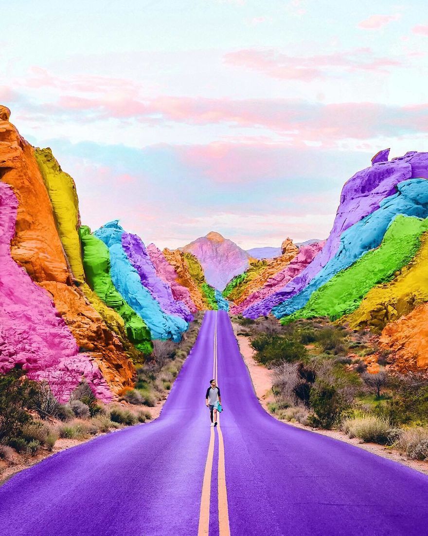 New York Artist Covers Everything In Rainbow Colors Gets Amazing Results.