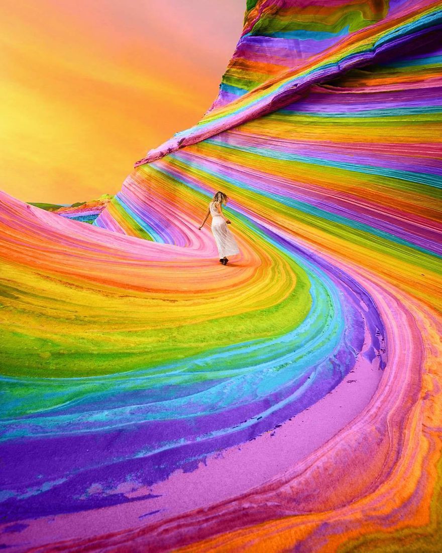 New York Artist Covers Everything In Rainbow Colors Gets Amazing Results.