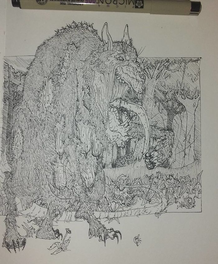 Giant Rat! Drawing At Work Rules!