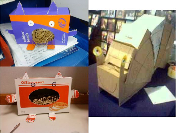 Box Monsters And A Snail At Work