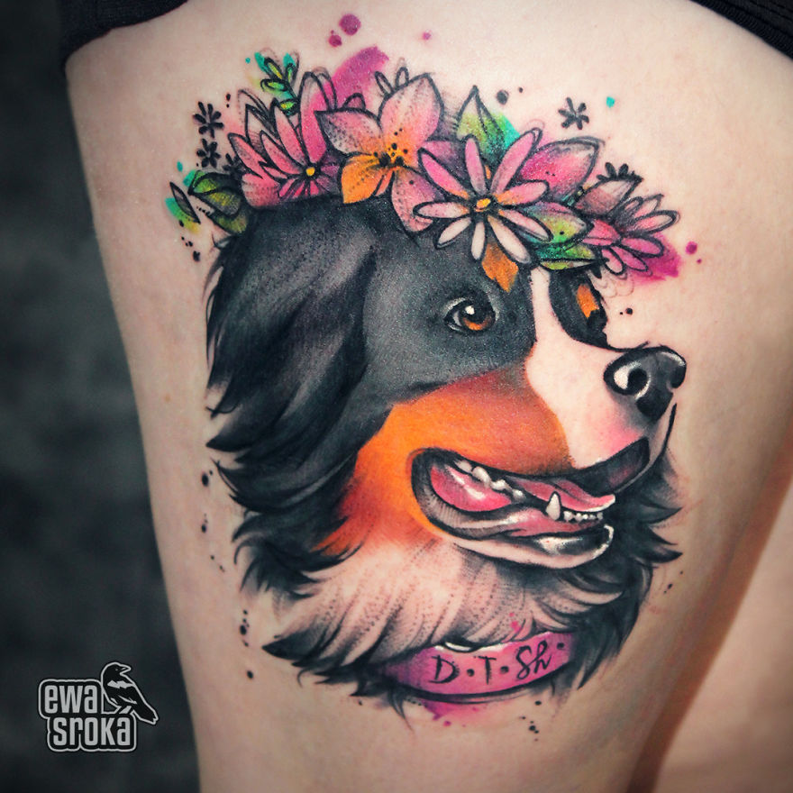A Great Gallery About Watercolor Tattoos By Ewa Sroka!