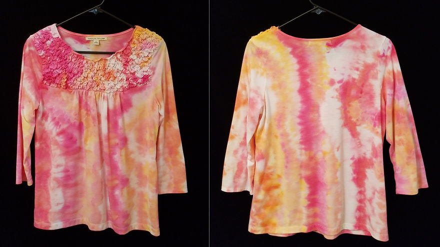 Clothing I Upcycled Using Ice Dying Techniques