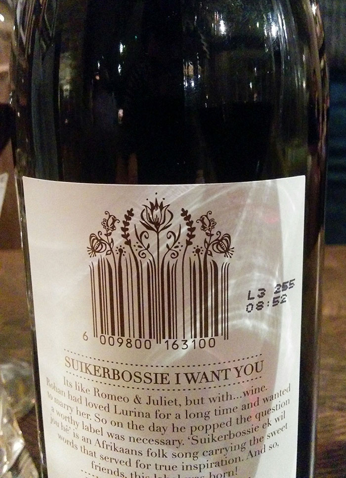 Valentines Day Wine Barcode
