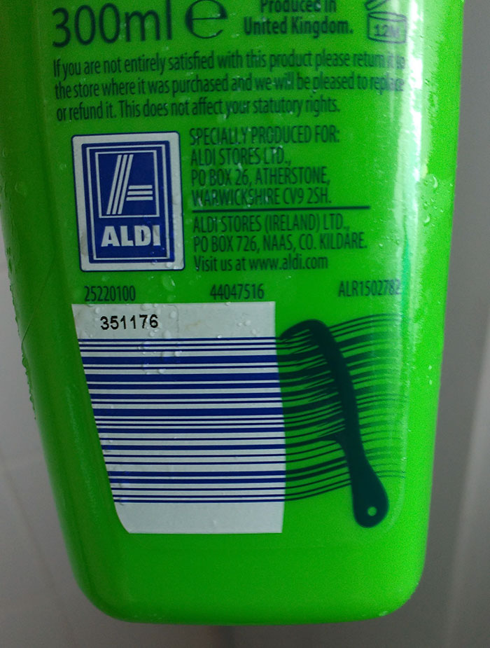 The Bar Code On This Shampoo Bottle