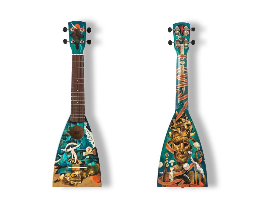 Art On Ukulele: Artists Adorn Ukuleles In Aid Of Charity Art On Ukulele: Artists Adorn Ukuleles In Aid Of Charity