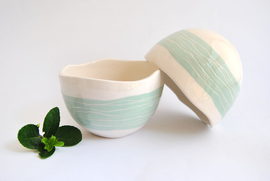 Green Spherical Planter