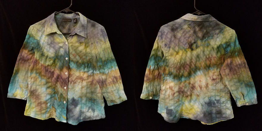 Clothing I Upcycled Using Ice Dying Techniques