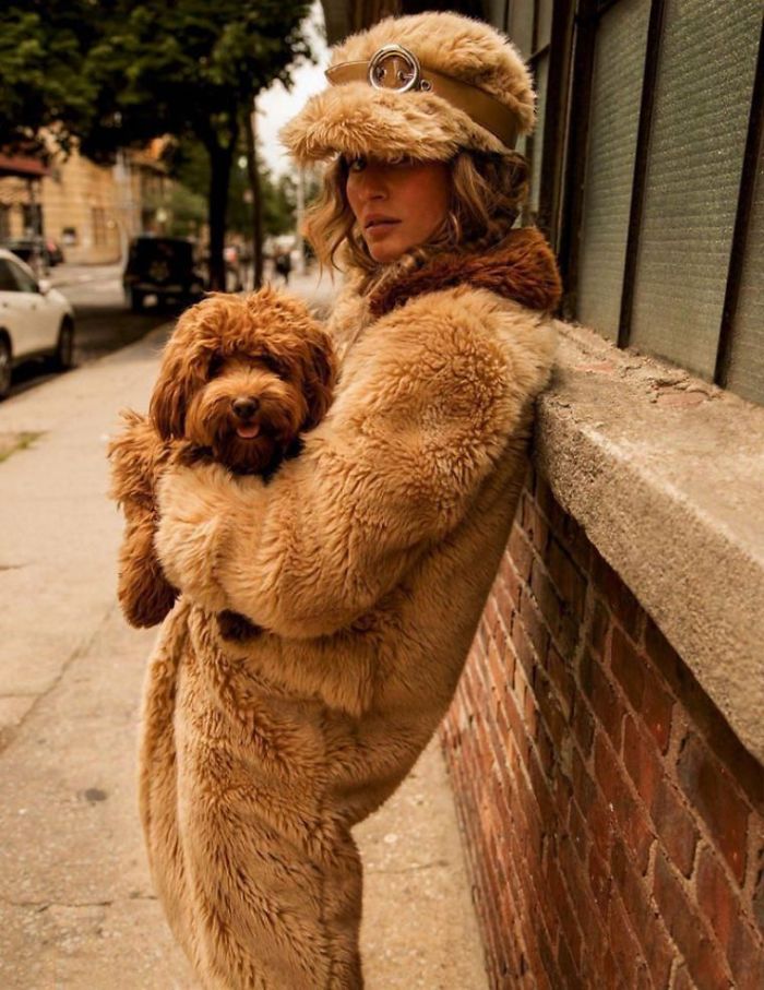 Gisele B&uuml;ndchen And A Baby Kangaroo Cover 'Vogue' Paris's Faux Fur-Heavy Animals Issue