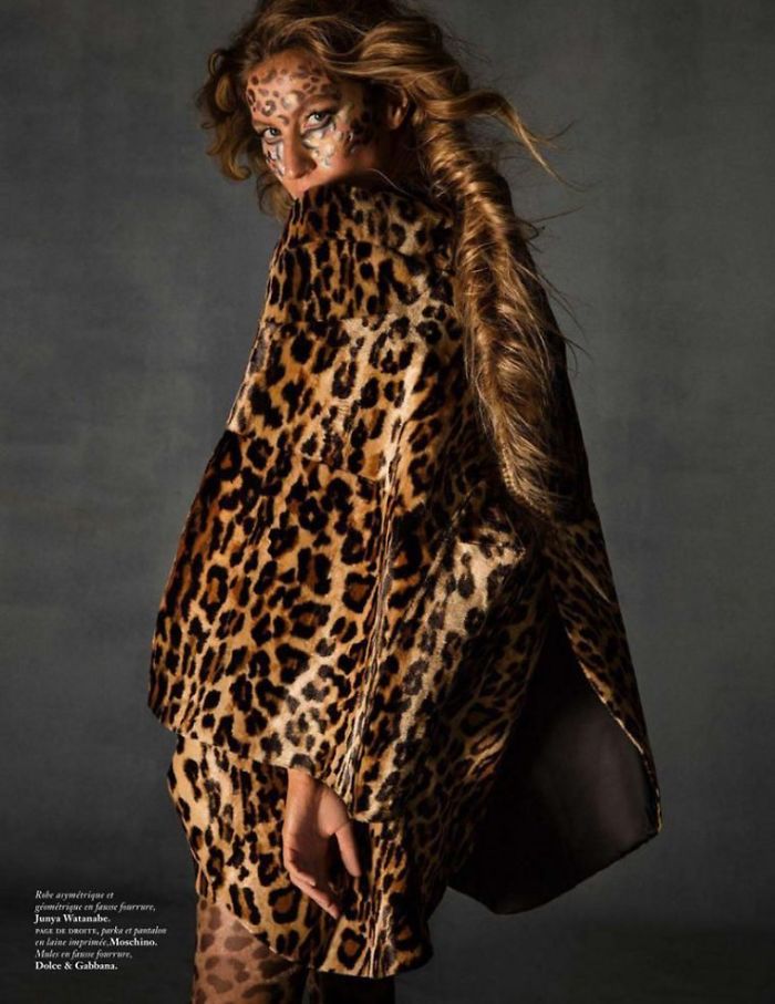 Gisele B&uuml;ndchen And A Baby Kangaroo Cover 'Vogue' Paris's Faux Fur-Heavy Animals Issue