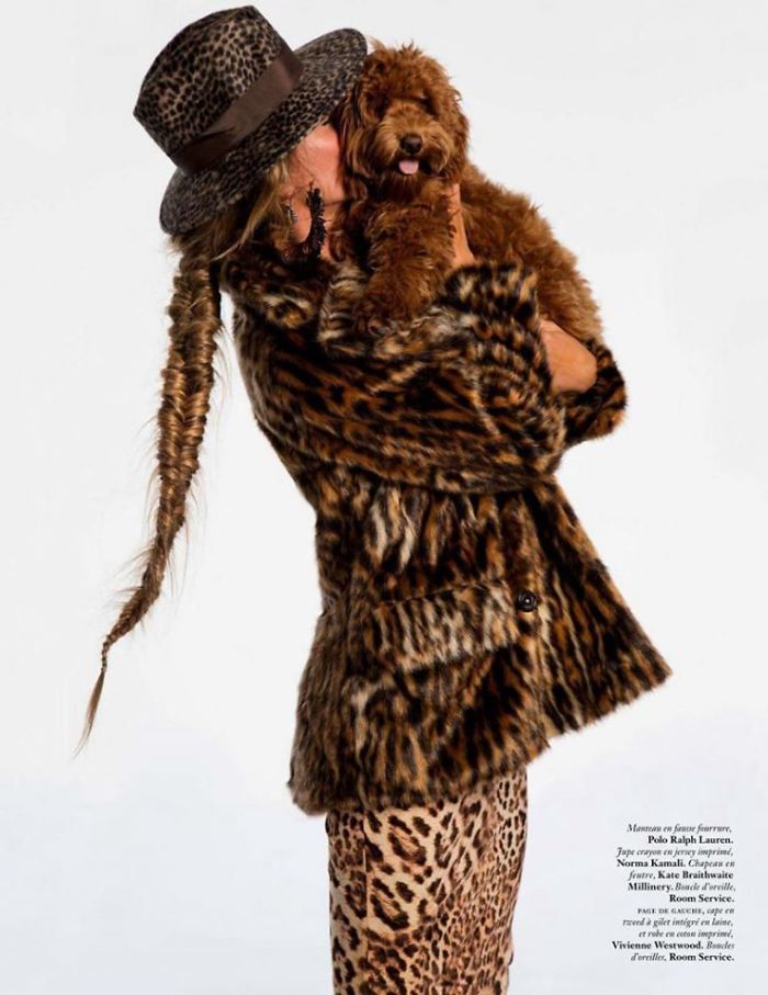 Gisele B&uuml;ndchen And A Baby Kangaroo Cover 'Vogue' Paris's Faux Fur-Heavy Animals Issue