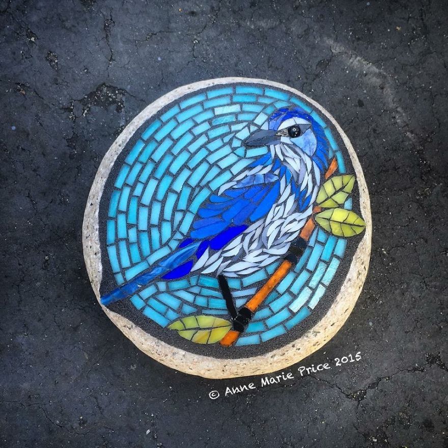 I Create Mosaics On Stone For My Garden I Create Mosaics On Stone For My Garden