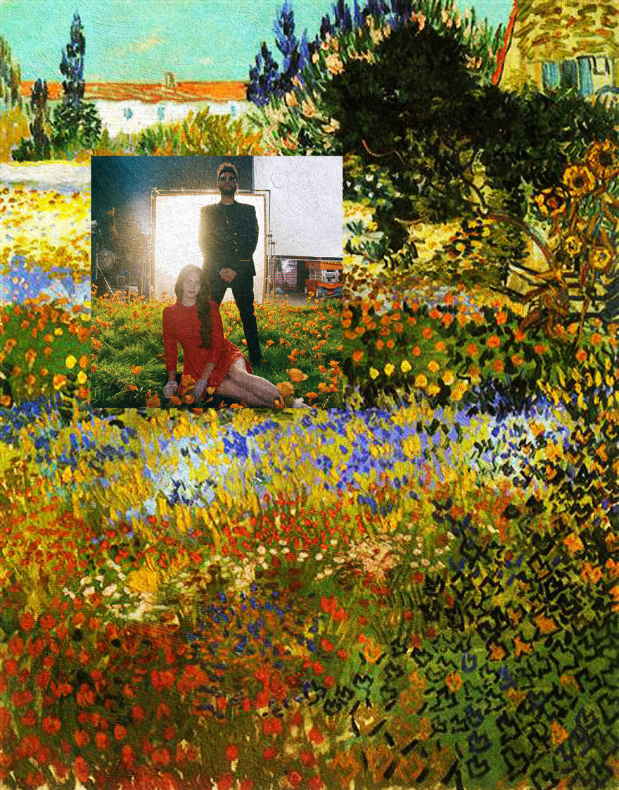 Lust For Life By Lana Del Rey Featuring The Weeknd (single Cover Art) + Flowering Garden By Vincent Van Gogh